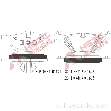 Padera de freno de cerámica FMSI D1171 para BMW